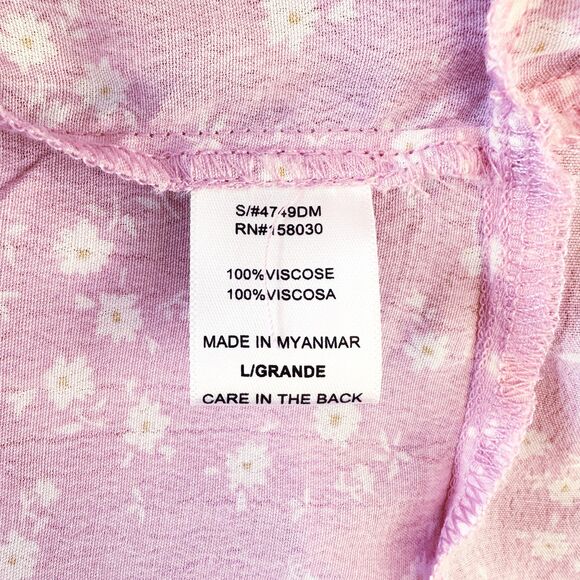 LOVE TREE Dress Women L Pink Floral Babydoll Milkmaid Coquette Open Back NWOT - Picture 5 of 9